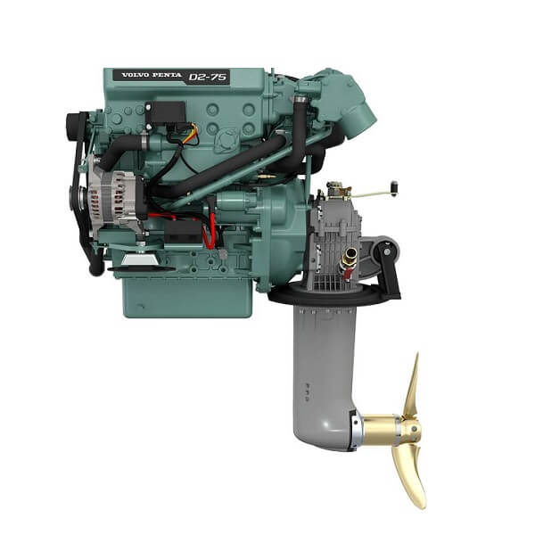 Volvo Penta D2-75 Yacht Engine Saildrive Package